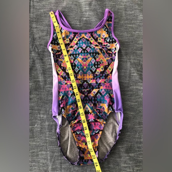 GK Simone Biles Gymnastics Leotard Purple Kaleidoscope AS Adult Small - Picture 11 of 11
